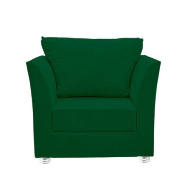 Imagem de Poltrona Lisboa Para Sala, Escritório, Salão ,Quarto Suede Verde-Moden