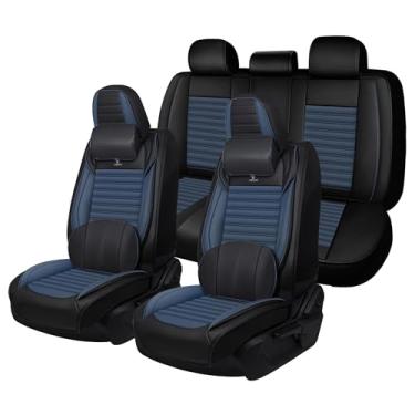 Imagem de HYTLP Capa de assento de carro para Toyota Prius 2002-2026, cobertura total, protetor de assento de carro de couro napa, moderno, antiderrapante, impermeável, respirável, fácil de instalar, acessórios