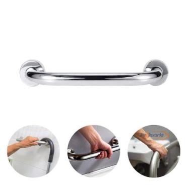 Imagem de Barra De Apoio Alça 30cm Aço Inoxidável para Banheiro Idoso e Deficien