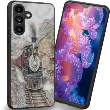 Imagem de RUUHLJLET Projetada para Samsung Galaxy S25 FE de 6,7 polegadas, a capa fosca macia oferece proteção total (trem a vapor vintage)