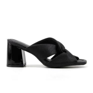 Imagem de Tamanco Piccadilly Flavia Salto Alto Preto 626030-Feminino