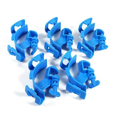 Imagem de CUOFYUNL Filtragem de aquário para tanque de peixes Filtro de tubulação de água Suporte de mangueira para tubo de montagem azul