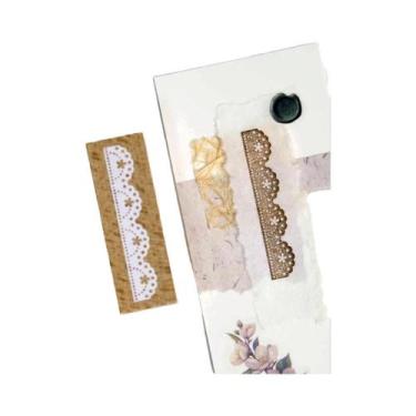 Imagem de Carimbo De Madeira Com Padrão De Renda Floral Para Scrapbooking, Álbum