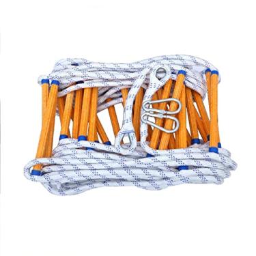 Imagem de AkosOL Escada de Escada de Segurança de Emergência Escada de Escalada Resistente a Chamas - Escada de Corda de Nylon 3-20M com Capacidade de Peso
