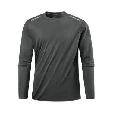 Imagem de Camiseta De Manga Longa Para Corrida Masculina, Rápido Secagem, Reflet