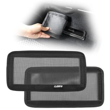 Imagem de EJDRFN Capa de ventilação para Tesla, protetor de grade de saída de ar condicionado do banco traseiro para Tesla Model Y e Model 3, tela de PVC atualizada e tiras de gancho e laço acessórios de