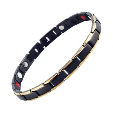 Imagem de Pulseira De Terapia Magnética De Hematita Unissex, Auxiliar Do Sono, B