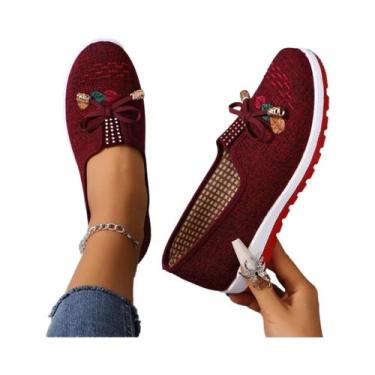 Imagem de Tênis Casuais Femininos De Verão Respirável Em Malha, Sapatos Vulcaniz