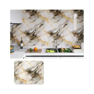 Imagem de Adesivos De Parede De Mármore Para Cozinha À Prova d'Água E Óleo, Film