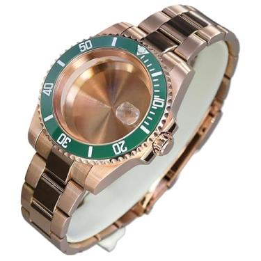 Imagem de FEIYASHI Caixa de relógio de aço inoxidável SUB de 40 mm para NH35/NH36/38 Miyota8215 ETA2824 movimento com bisel de rotação unidirecional, Tampa inferior sólida 3, For NH35 NH34 NH36 NH38 Movement