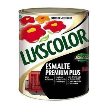 Imagem de Tinta Esmalte Sintetico Fosco 900ml Lukscolor Cores, Grafite Claro