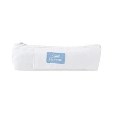 Imagem de Porta-lápis de lona fino para notebook com faixa elástica ajustável, b