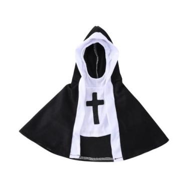 Imagem de Fantasia De Halloween Para Cães: Roupa Fofa De Freira Com Estampa De C
