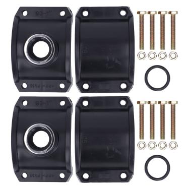 Imagem de Phefop 2 Conjuntos de Camisetas de Sela para Tubo de Drenagem de Plástico, Kit de Camisetas de Sela de Interface Adicional PP, Encaixe OD de 3,5 pol. Com Braçadeiras de Porcas de