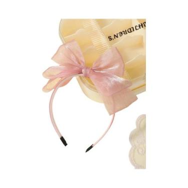 Imagem de Faixa De Cabelo Dupla Camada Com Laço Para Meninas, Tiara De Princesa,