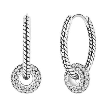 Imagem de Brincos De Prata 925 Estrela E Lua Com Design Moderno Entrelaçado Para