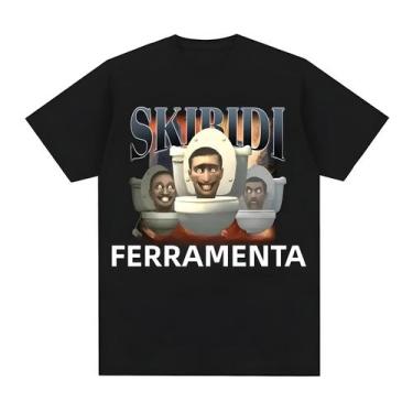 Imagem de Camiseta Unissex Oversized Skibidi Toilet Sigma Ohio Gyatt Com Estampa