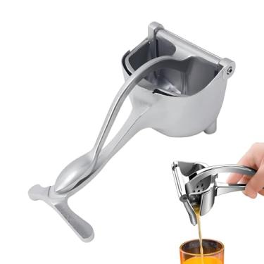 Imagem de Espremedor de limão manual, espremedor de limão de aço inoxidável, recipiente portátil manual, prensa de laranja, para cozinha, casa, acampamento, caminhada, toranja limão