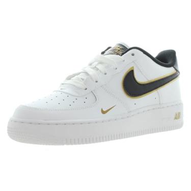 Imagem de Nike Tênis infantil Air Force 1 LV8, Branco/Preto/Ouro Metálico, 17