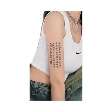 Imagem de Adesivo De Tatuagem Temporária À Prova d'Água Com Poesia Chinesa Antig