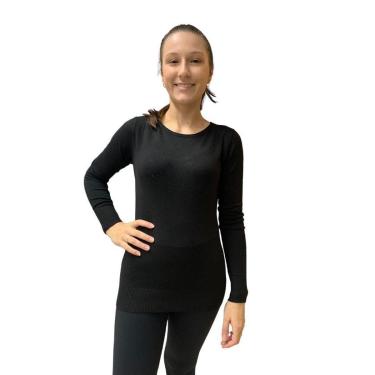Imagem de Blusa Dunialin Feminina Modal Preta 2278 Cor:;Tamanho:GG;Gênero:Feminino-Feminino