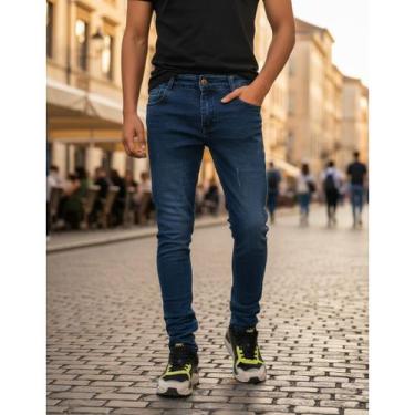 Imagem de Calça Jeans Premium com Lycra Ajustáveis Masculino - Modas Oliveira, A
