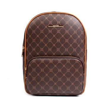 Imagem de Mochila Feminina Rafitthy Média Monograma Marrom, Marrom, Único