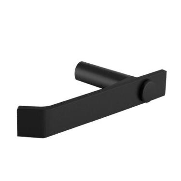 Imagem de Porta Papel Higiênico Aço Inox Preto Fosco Patmos - Grego Metal