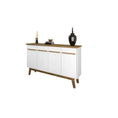 Imagem de Aparador Buffet Opala Cinamomo Com Branco  Bechara Móveis