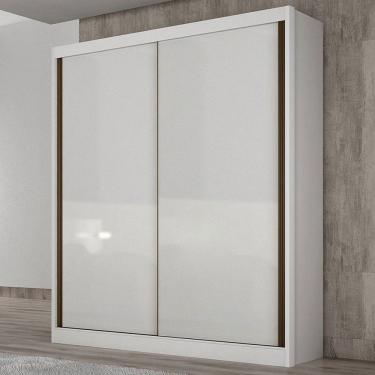 Imagem de Guarda-Roupa Solteiro Milazzo 2 Portas 3 Gavetas 100% Mdf Neve - Pnr Móveis