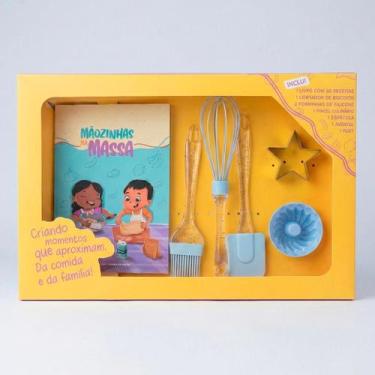 Imagem de Kit Mini Chef Infantil Mãozinhas na Massa com Livro de Receitas