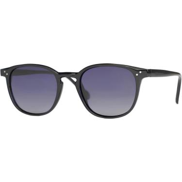 Imagem de Óculos de Sol Feminino Redondo Preto Polarizado Proteção UV 6116-Feminino