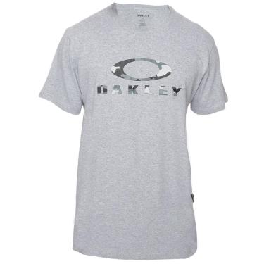 Imagem de Camiseta Oakley Logo Tee Heather Grey Masculina-Masculino