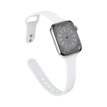 Imagem de Pulseira De Silicone Fina Para Apple Watch 44mm 40mm 38mm 42mm 49mm iW