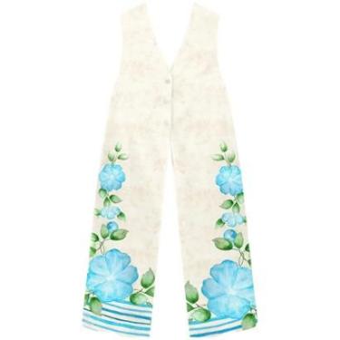 Imagem de Blusa Alongada Estampada Com Top E Botões-Feminino