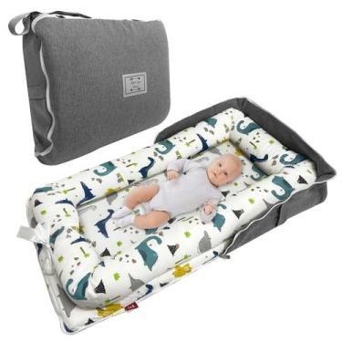 Imagem de Espreguiçadeira de bebê portátil dobrável UGRASEA Nest Blue