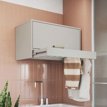 Imagem de Armário Aéreo Lavanderia  Assis 1 Porta com Varal Arenas - Art In Móveis