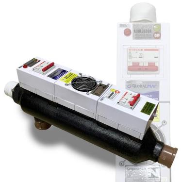 Imagem de Aquecedor De Piscina Elétrico Globalmar Para Piscinas Até 80 Mil Litro