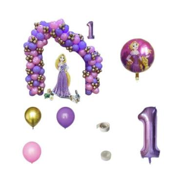 Imagem de Conjunto De Decoração Para Festa De Aniversário Da Princesa Rapunzel, 
