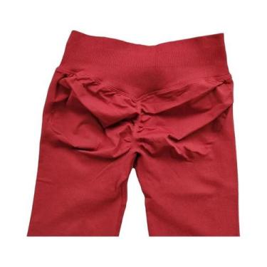 Imagem de Leggings Cropped Sem Costura Para Mulheres, Efeito De Levantar O Bumbu