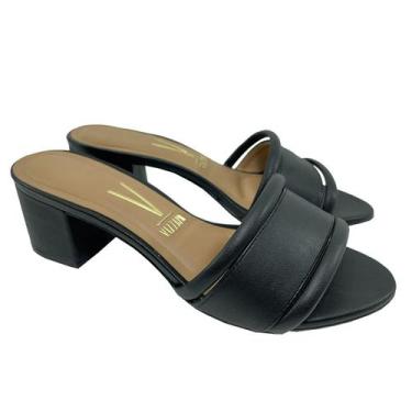 Imagem de Tamanco Vizzano Pelica Salto Grosso - Preto, 38