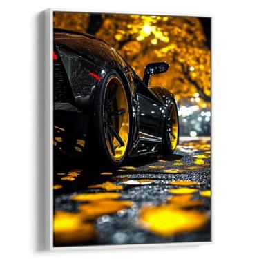 Imagem de Quadro decorativo Carro Brilhante Nas Folhas de Outono - Art Canvas, 9