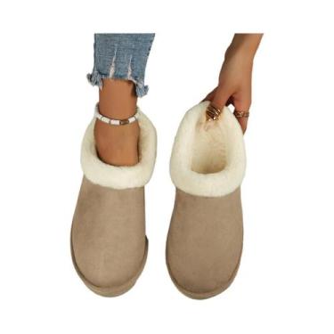 Imagem de Calçados Casuais Femininos De Inverno Com Solado Grosso E Peludo, Anti