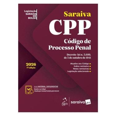Imagem de Código De Processo Penal - Legislação Saraiva De Bolso - 7ª Edição 2026