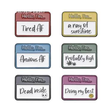 Imagem de Conjunto De Pins De Esmalte De Personagens De Desenhos Animados Homens