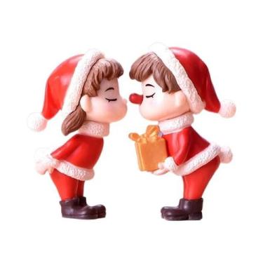 Imagem de Estátuas De Casal De Natal Em Miniatura, Figuras De Desenho Animado, D