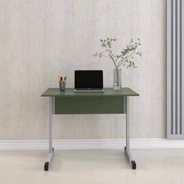 Imagem de Mesa de Escritório Reta 90cm com Pé Tubular em Aço