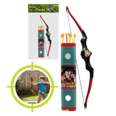 Imagem de Conjunto Arco E Flecha Infantil Com Bolsa Aljava E Flechas Com Ventosa