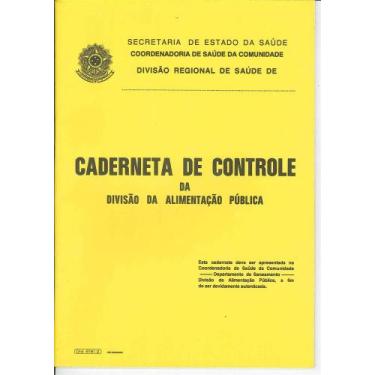 Imagem de Caderneta Controle Alimentação Publica Int 6181 S.domingos - SAO DOMIN