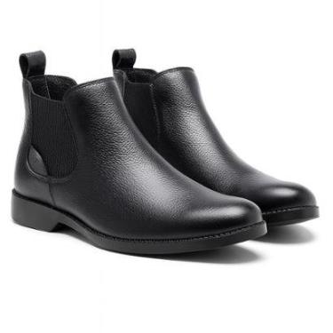 Imagem de Bota Chelsea Masculina Couro Botina Elástico Lateral Conforto-Masculino